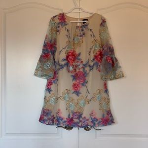 Floral embroidered dress